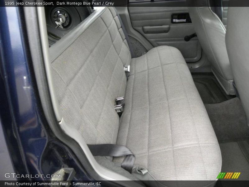 Dark Montego Blue Pearl / Grey 1995 Jeep Cherokee Sport