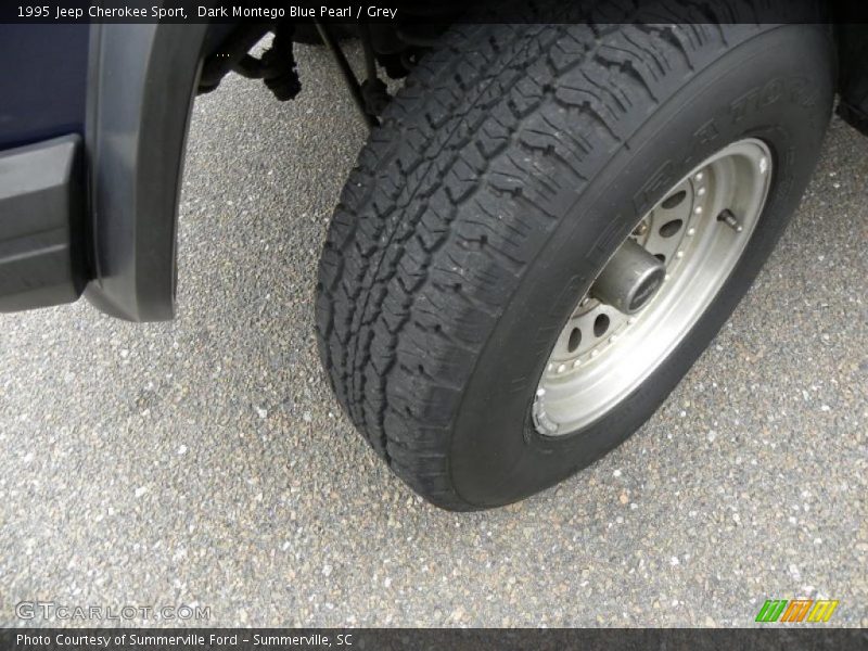 Dark Montego Blue Pearl / Grey 1995 Jeep Cherokee Sport