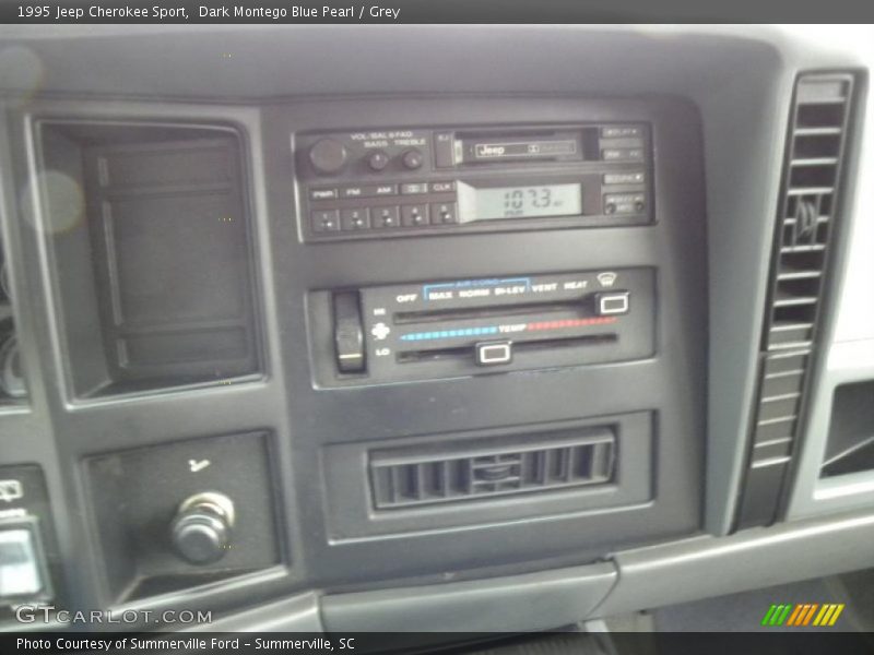 Dark Montego Blue Pearl / Grey 1995 Jeep Cherokee Sport