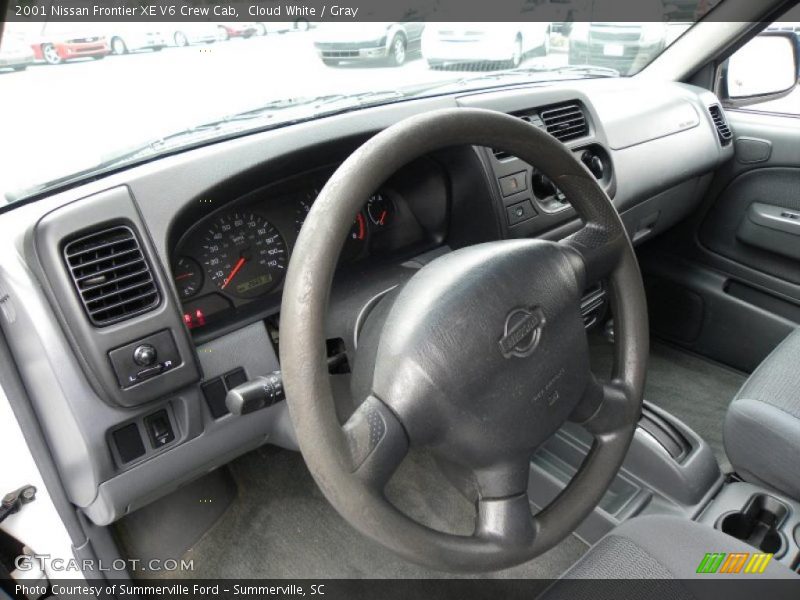 Cloud White / Gray 2001 Nissan Frontier XE V6 Crew Cab