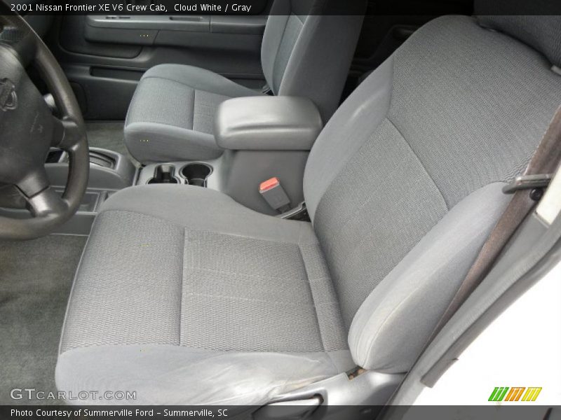 Cloud White / Gray 2001 Nissan Frontier XE V6 Crew Cab