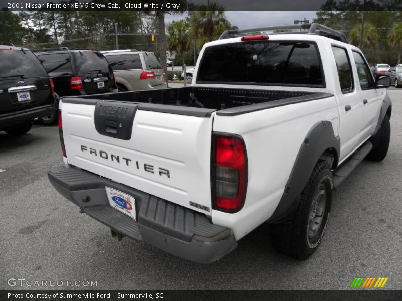 Cloud White / Gray 2001 Nissan Frontier XE V6 Crew Cab