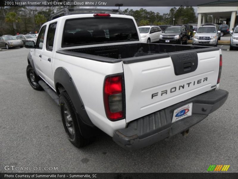 Cloud White / Gray 2001 Nissan Frontier XE V6 Crew Cab