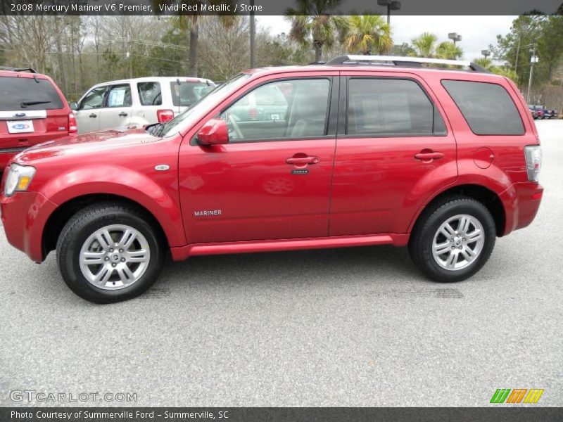 Vivid Red Metallic / Stone 2008 Mercury Mariner V6 Premier