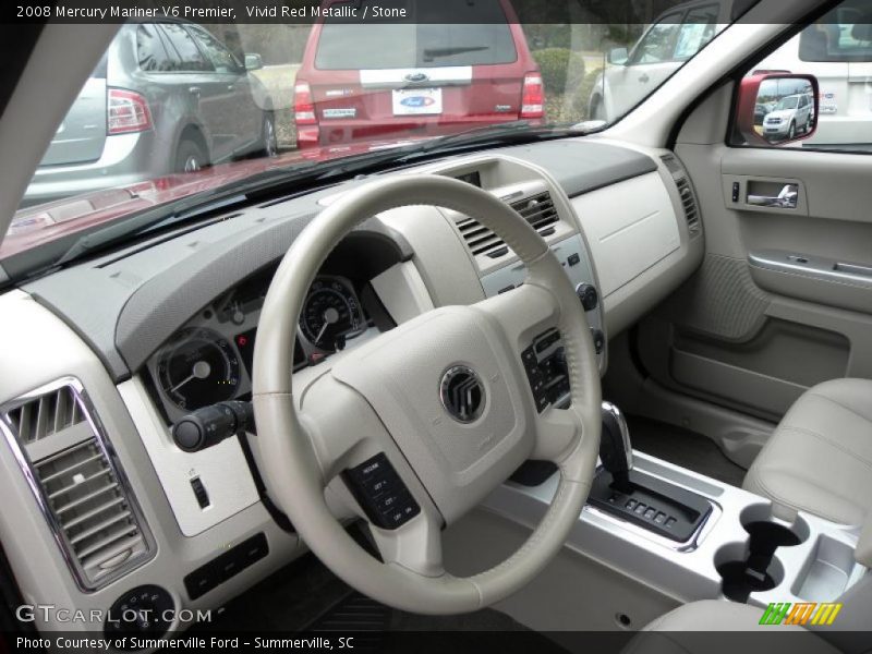 Vivid Red Metallic / Stone 2008 Mercury Mariner V6 Premier