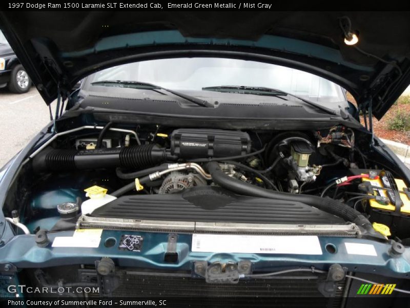 Emerald Green Metallic / Mist Gray 1997 Dodge Ram 1500 Laramie SLT Extended Cab