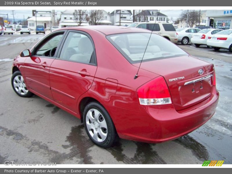 Spicy Red Metallic / Beige 2009 Kia Spectra EX Sedan