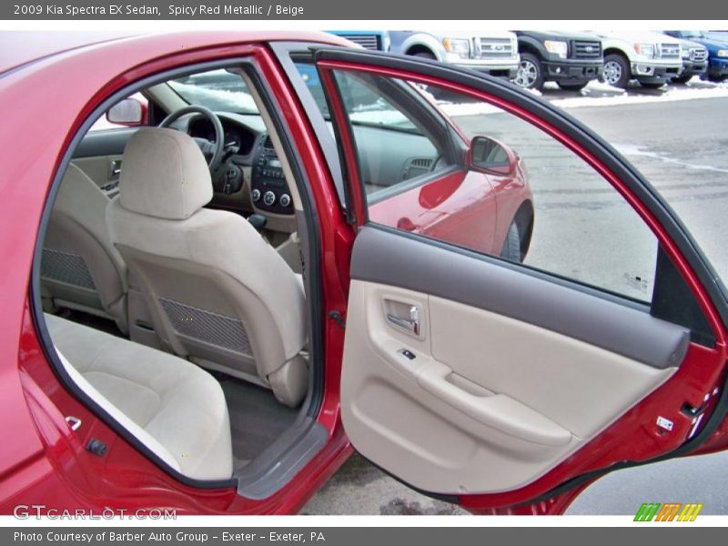 Spicy Red Metallic / Beige 2009 Kia Spectra EX Sedan