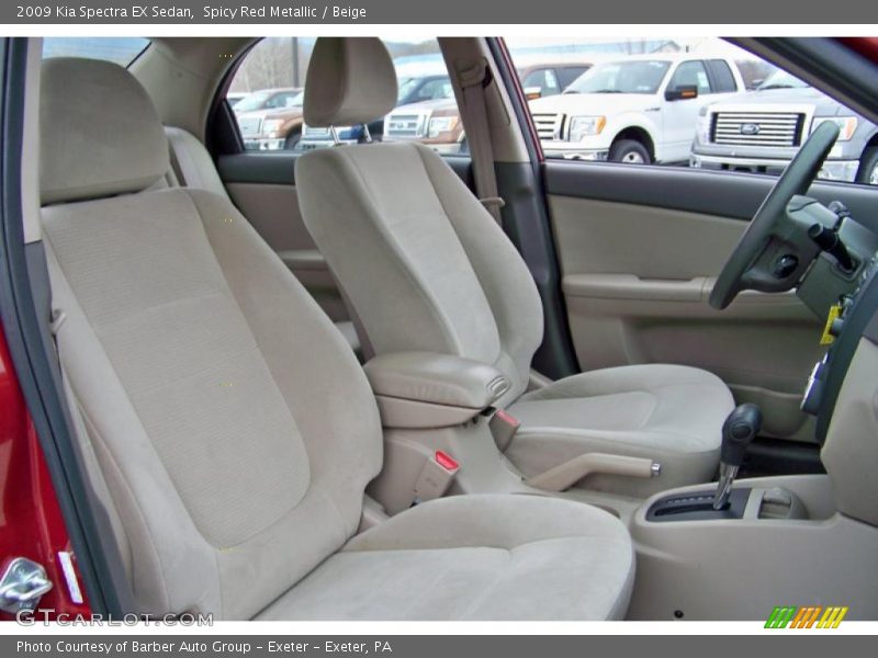 Spicy Red Metallic / Beige 2009 Kia Spectra EX Sedan