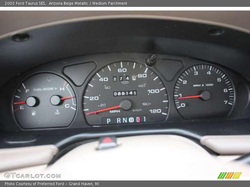 Arizona Beige Metallic / Medium Parchment 2003 Ford Taurus SES
