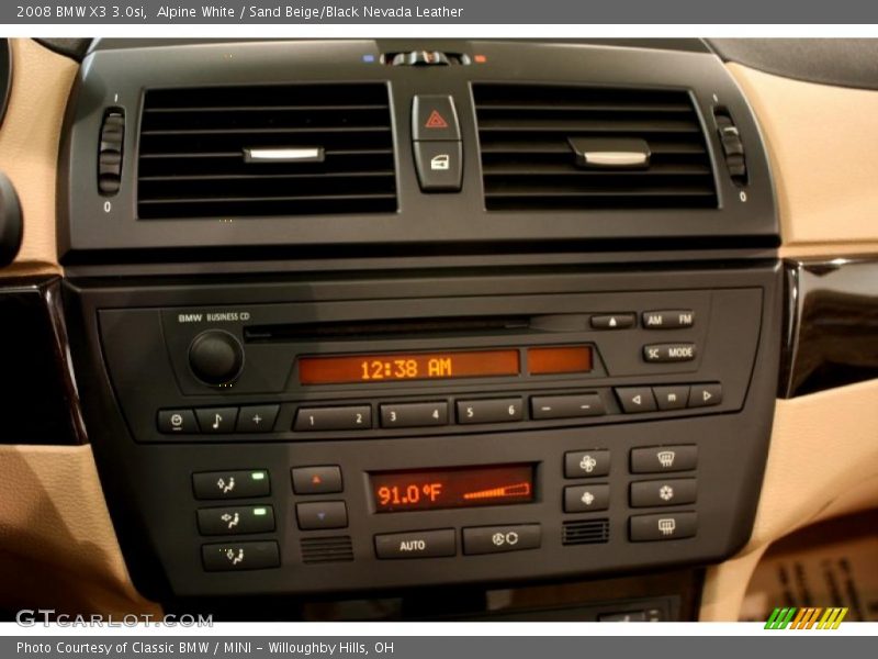 Alpine White / Sand Beige/Black Nevada Leather 2008 BMW X3 3.0si