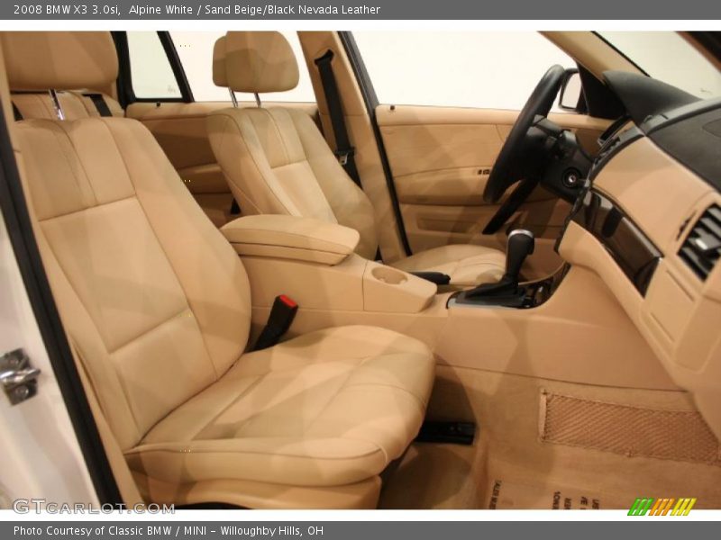 Alpine White / Sand Beige/Black Nevada Leather 2008 BMW X3 3.0si