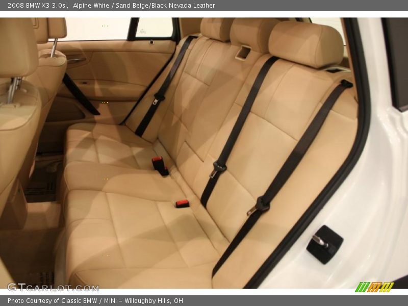 Alpine White / Sand Beige/Black Nevada Leather 2008 BMW X3 3.0si