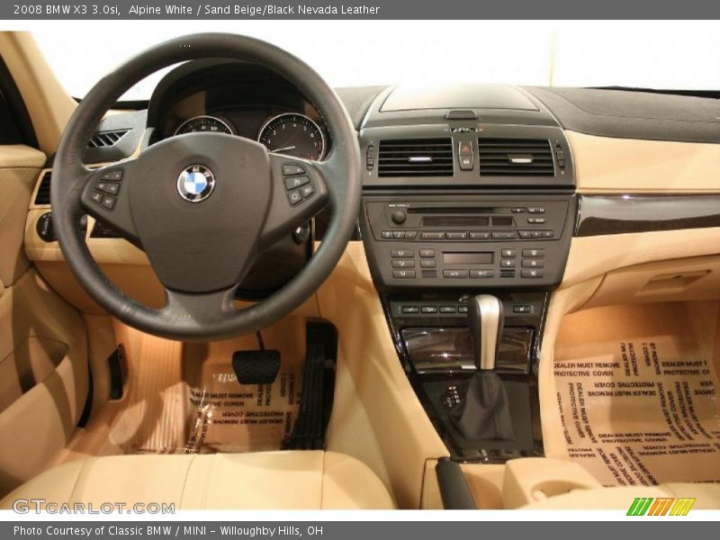 Alpine White / Sand Beige/Black Nevada Leather 2008 BMW X3 3.0si