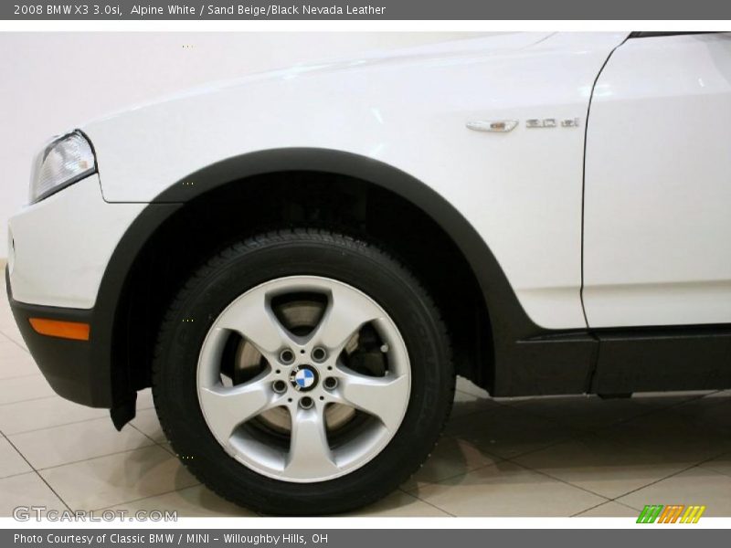 Alpine White / Sand Beige/Black Nevada Leather 2008 BMW X3 3.0si
