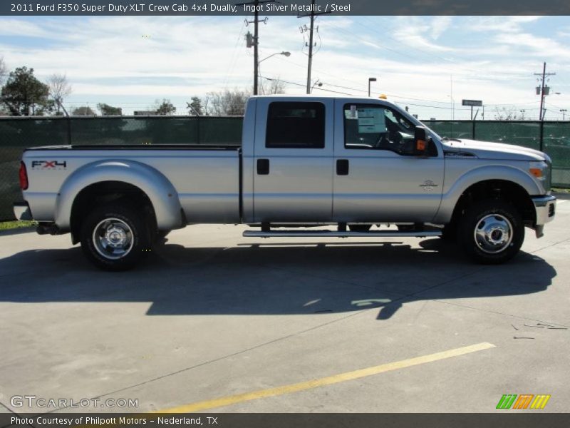 Ingot Silver Metallic / Steel 2011 Ford F350 Super Duty XLT Crew Cab 4x4 Dually