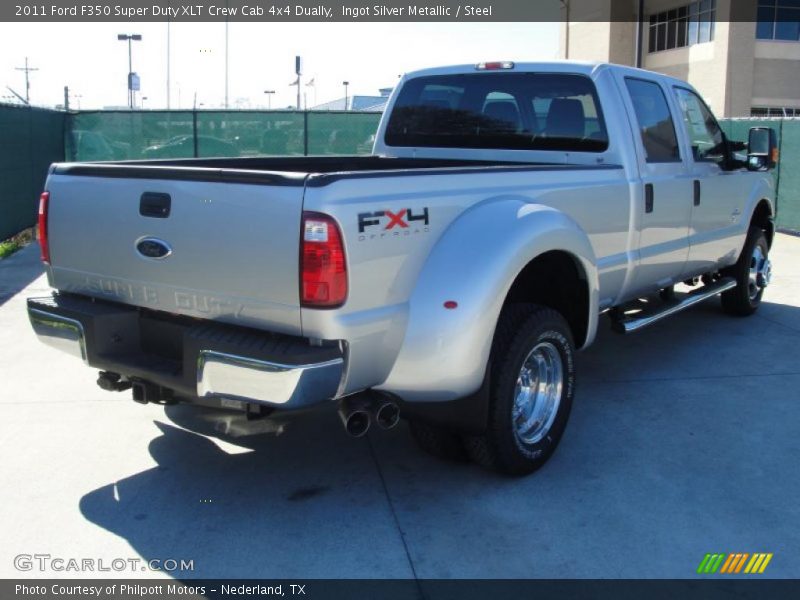  2011 F350 Super Duty XLT Crew Cab 4x4 Dually Ingot Silver Metallic