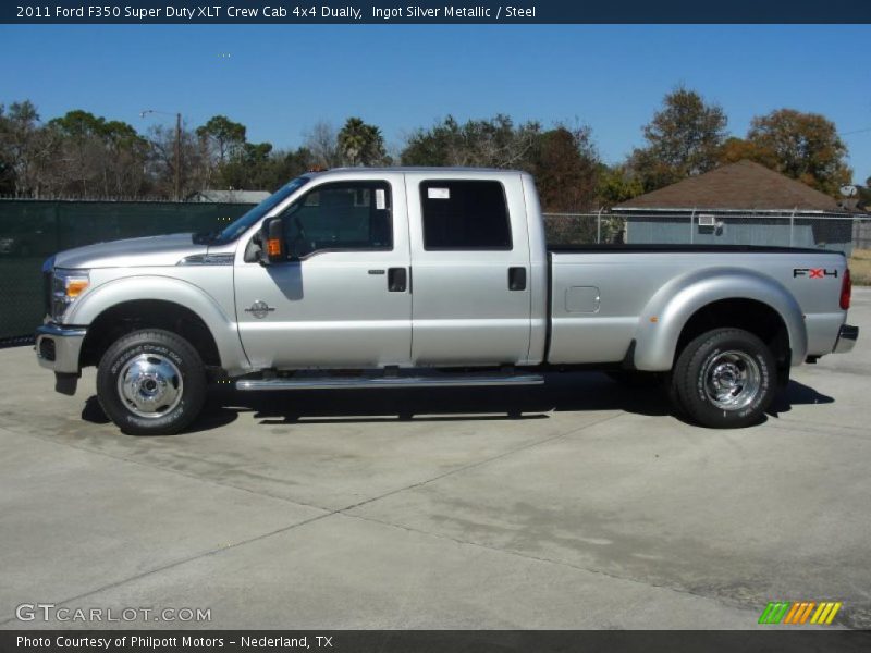  2011 F350 Super Duty XLT Crew Cab 4x4 Dually Ingot Silver Metallic