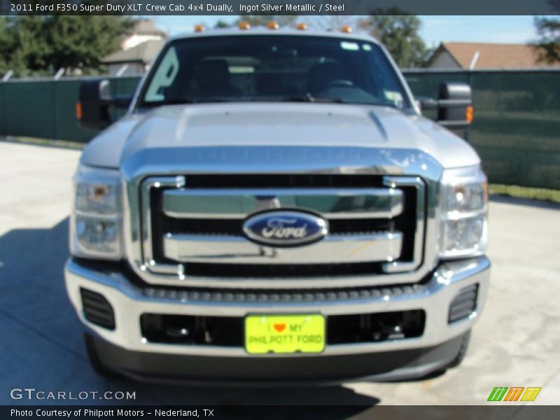 Ingot Silver Metallic / Steel 2011 Ford F350 Super Duty XLT Crew Cab 4x4 Dually