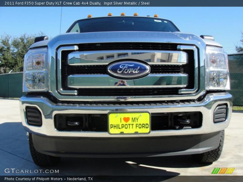 Ingot Silver Metallic / Steel 2011 Ford F350 Super Duty XLT Crew Cab 4x4 Dually