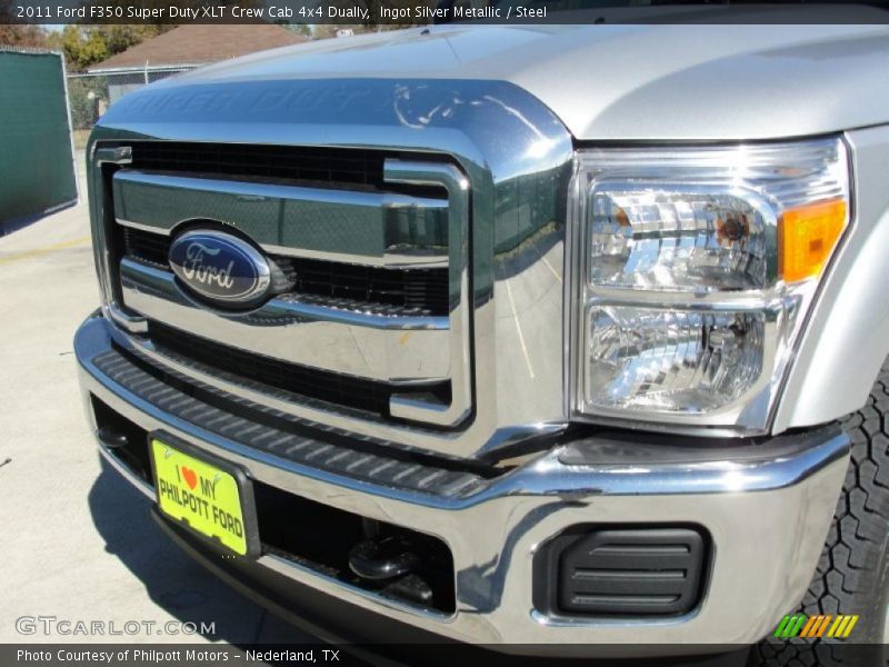 Ingot Silver Metallic / Steel 2011 Ford F350 Super Duty XLT Crew Cab 4x4 Dually