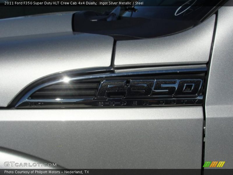 Ingot Silver Metallic / Steel 2011 Ford F350 Super Duty XLT Crew Cab 4x4 Dually