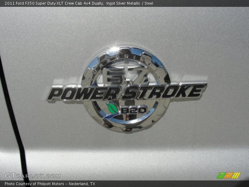 Ingot Silver Metallic / Steel 2011 Ford F350 Super Duty XLT Crew Cab 4x4 Dually