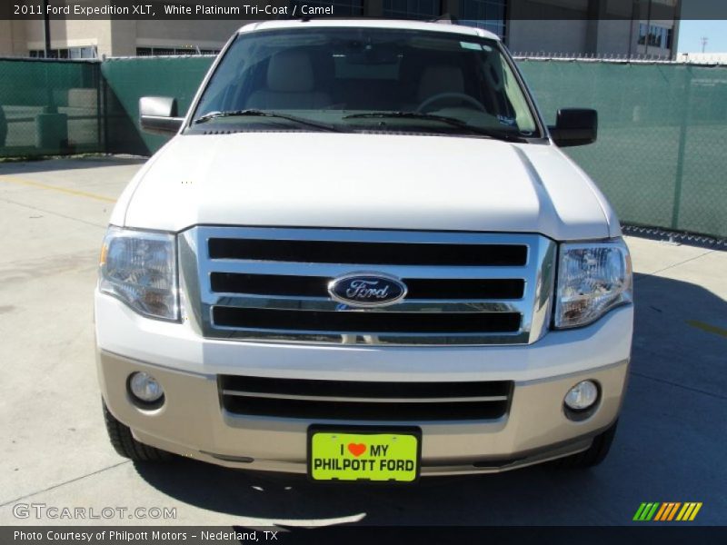 White Platinum Tri-Coat / Camel 2011 Ford Expedition XLT