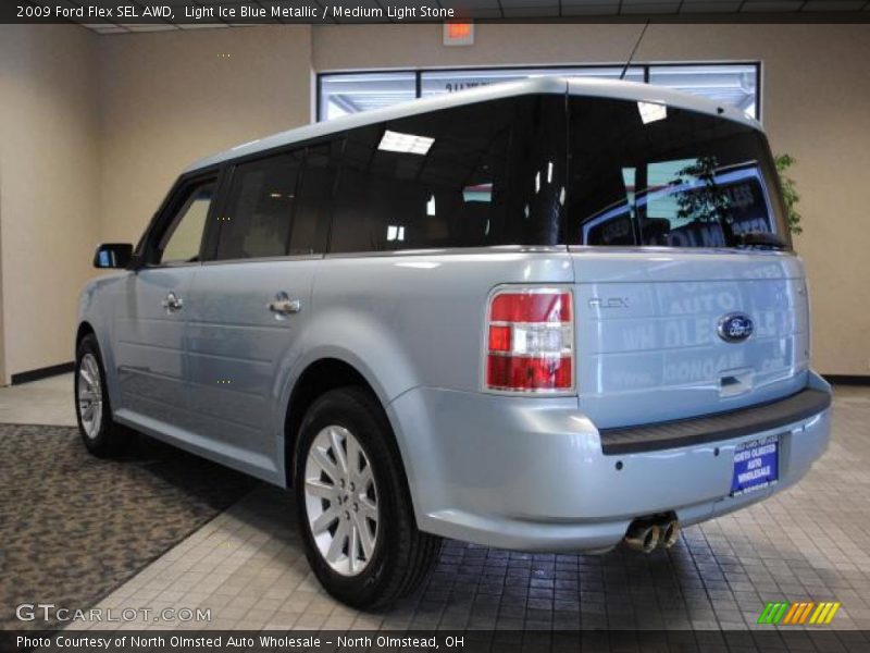 Light Ice Blue Metallic / Medium Light Stone 2009 Ford Flex SEL AWD