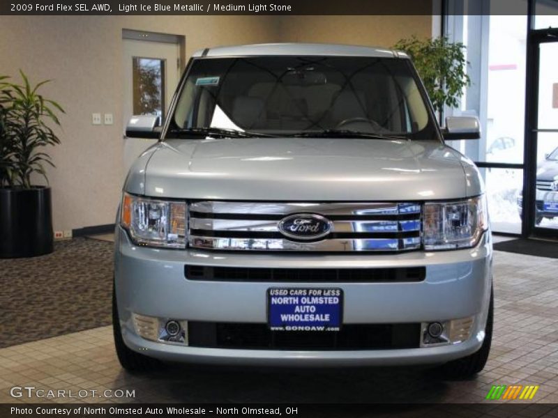 Light Ice Blue Metallic / Medium Light Stone 2009 Ford Flex SEL AWD