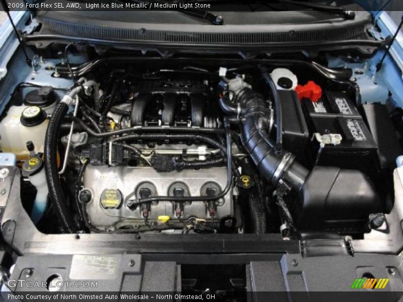 Light Ice Blue Metallic / Medium Light Stone 2009 Ford Flex SEL AWD
