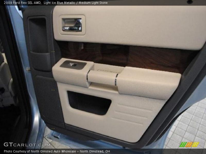 Light Ice Blue Metallic / Medium Light Stone 2009 Ford Flex SEL AWD