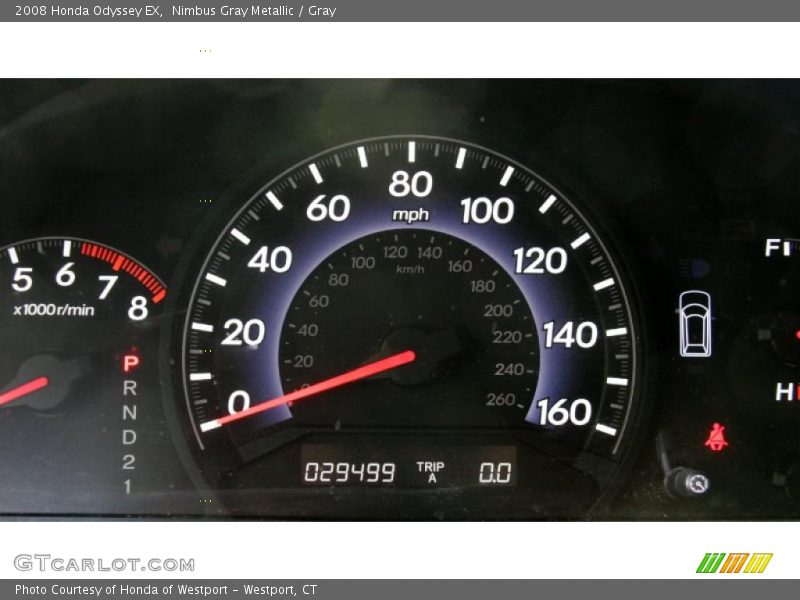 Nimbus Gray Metallic / Gray 2008 Honda Odyssey EX