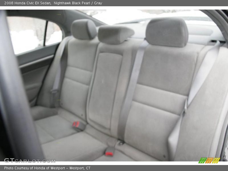 Nighthawk Black Pearl / Gray 2008 Honda Civic EX Sedan
