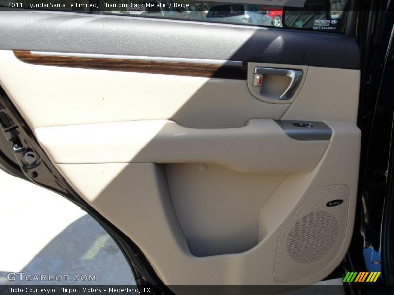 Phantom Black Metallic / Beige 2011 Hyundai Santa Fe Limited