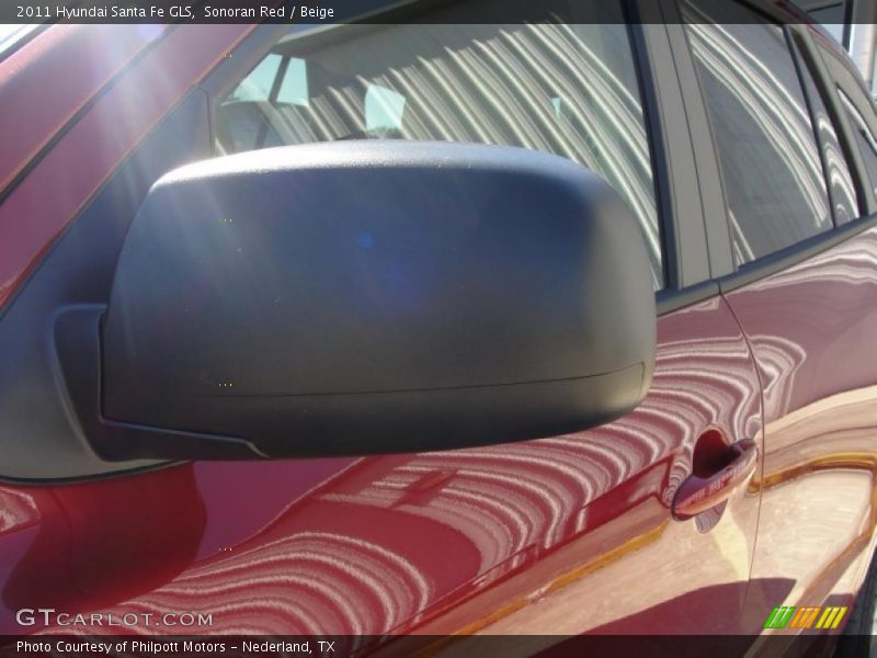 Sonoran Red / Beige 2011 Hyundai Santa Fe GLS