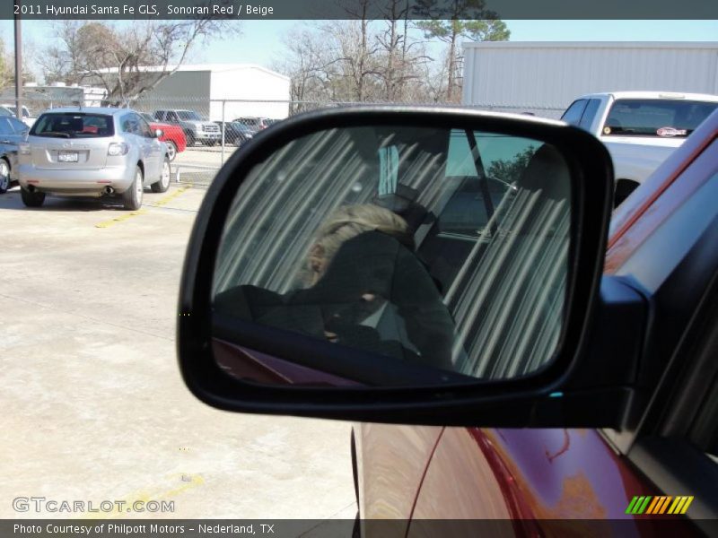 Sonoran Red / Beige 2011 Hyundai Santa Fe GLS