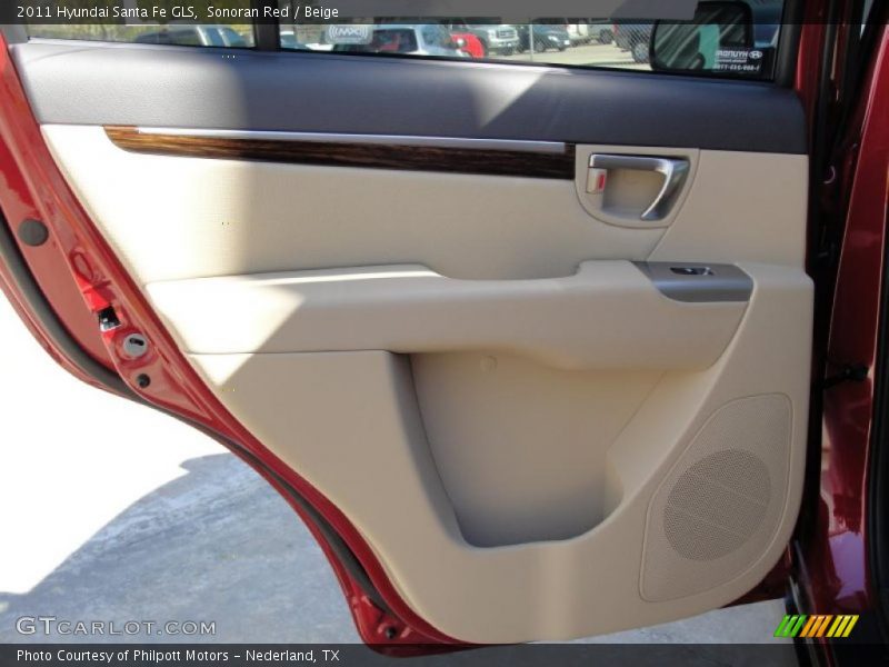Sonoran Red / Beige 2011 Hyundai Santa Fe GLS