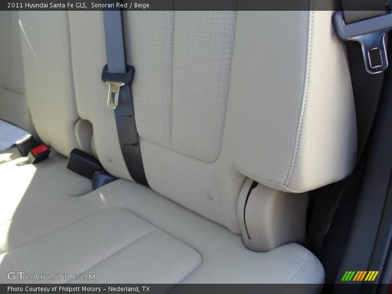 Sonoran Red / Beige 2011 Hyundai Santa Fe GLS