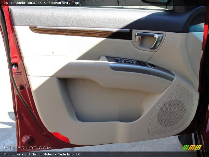 Sonoran Red / Beige 2011 Hyundai Santa Fe GLS