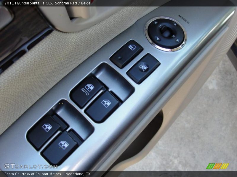 Sonoran Red / Beige 2011 Hyundai Santa Fe GLS
