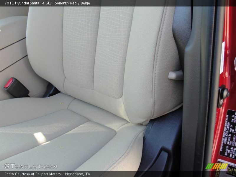 Sonoran Red / Beige 2011 Hyundai Santa Fe GLS