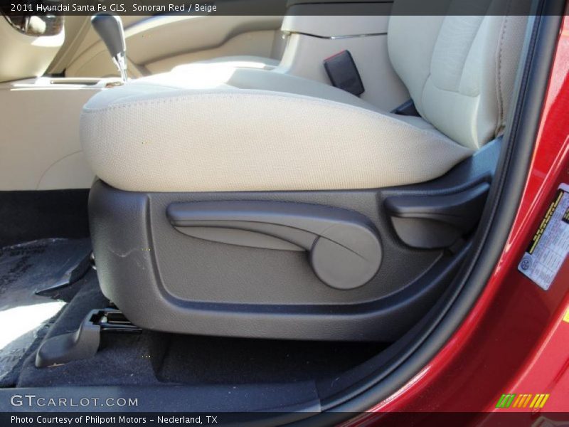 Sonoran Red / Beige 2011 Hyundai Santa Fe GLS