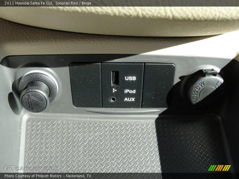 Sonoran Red / Beige 2011 Hyundai Santa Fe GLS