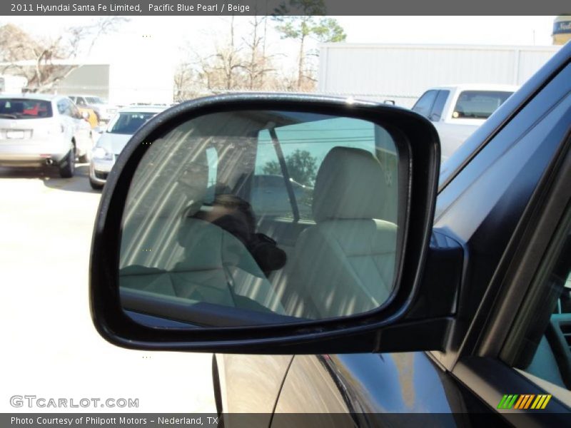 Pacific Blue Pearl / Beige 2011 Hyundai Santa Fe Limited