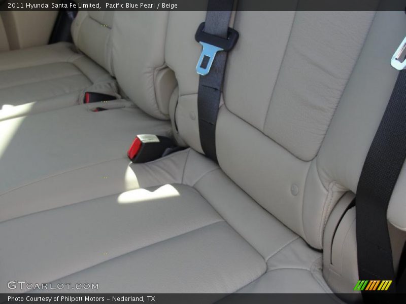 Pacific Blue Pearl / Beige 2011 Hyundai Santa Fe Limited
