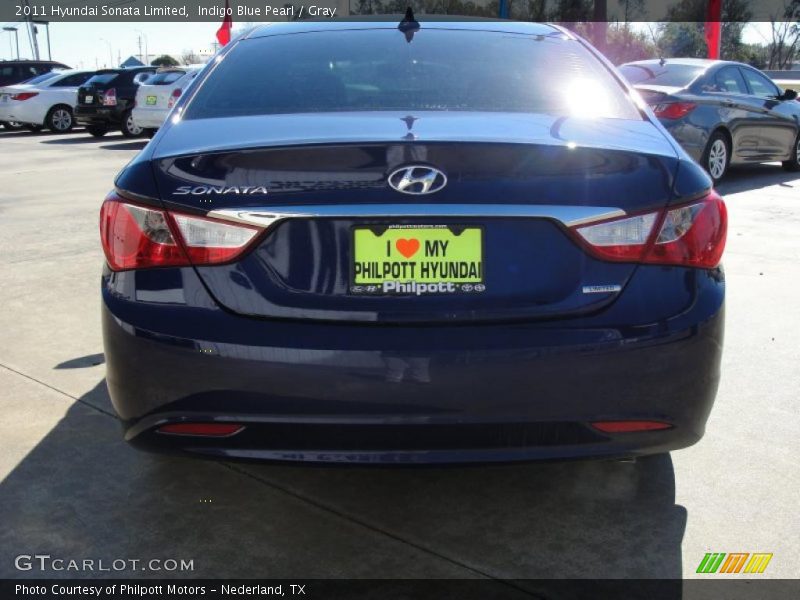 Indigo Blue Pearl / Gray 2011 Hyundai Sonata Limited