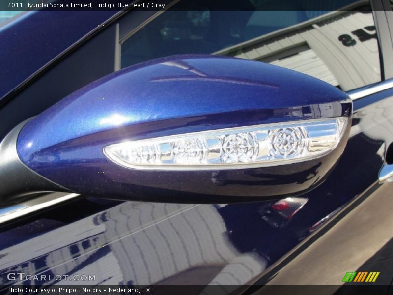 Indigo Blue Pearl / Gray 2011 Hyundai Sonata Limited