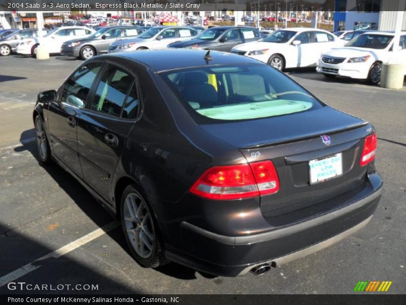 Espresso Black Metallic / Slate Gray 2004 Saab 9-3 Aero Sedan