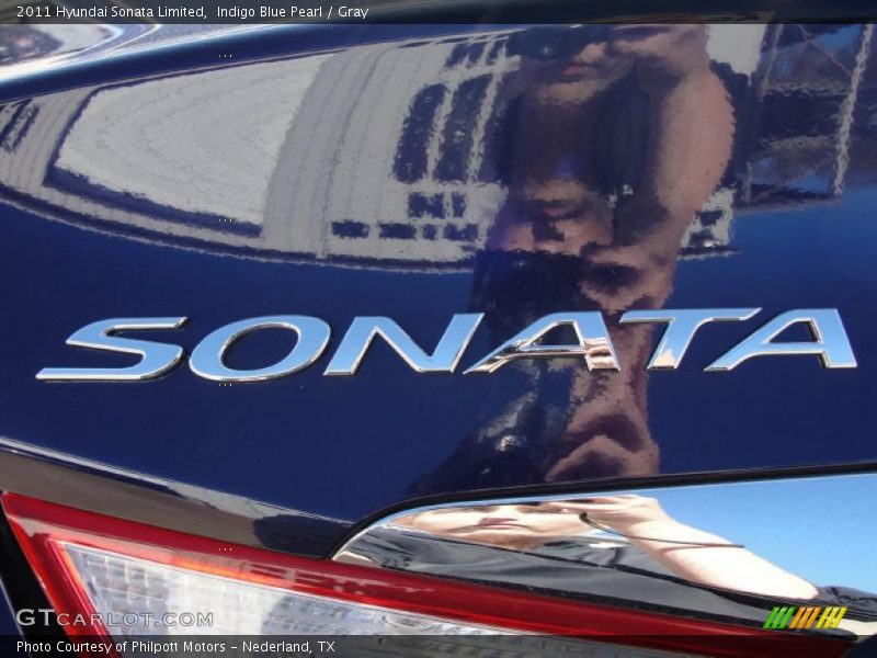 Indigo Blue Pearl / Gray 2011 Hyundai Sonata Limited